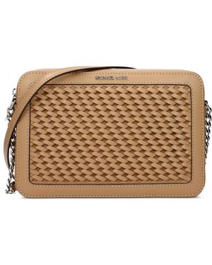 Michael Kors Grand Sac À Bandoulière Jet Set En Cuir - Natural