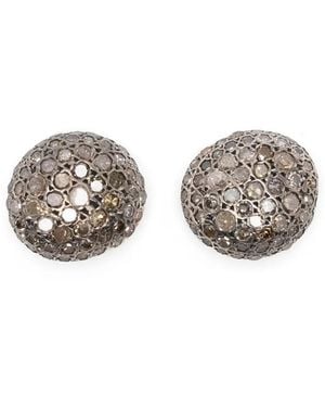 Rosa Maria Pendientes Beenu Con Diamantes Cognac - Gris