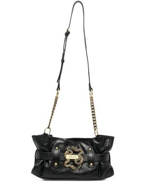 Just Cavalli Snake-Plaque Gathered Backpack - White