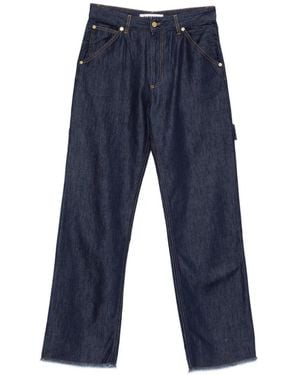 DARKPARK Carpenter Frayed-Hem Jeans - Blue