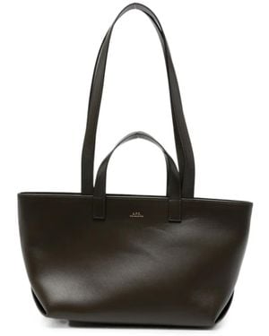 A.P.C. Small Drummer Logo-Print Tote Bag - Black