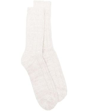 Birkenstock Ribbed-Knit Socks - White
