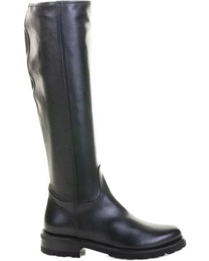 Lorenzo Masiero Leather Knee-High Boots - Black