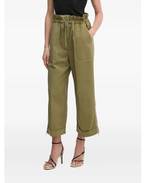 Pinko Drawstring Cuffed Trousers - Green