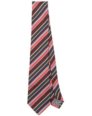 Paul Smith ストライプ シルクネクタイ - レッド