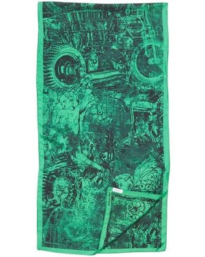 Acne Studios Sciarpa Con Stampa Astratta - Verde