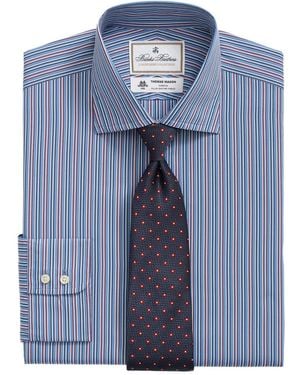 Brooks Brothers X Thomas Mason Striped-Pattern Shirt - Blue