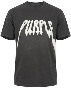 Purple Brand Logo-Print T-Shirt - Black