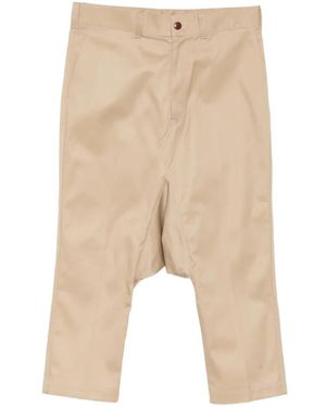 Junya Watanabe Drop-Crotch Cropped Trousers - Natural