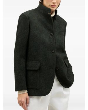 Boglioli Manteau À Motif De Chevrons Et Poches Plaquées - Noir