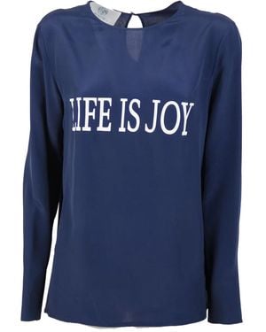 Alberta Ferretti Graphic-Print T-Shirt - Blue