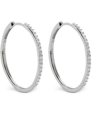 Monica Vinader 14K Medium Hoops Earrings - White
