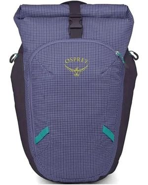 Osprey Grid-Pattern Roll-Top Backpack - Blue
