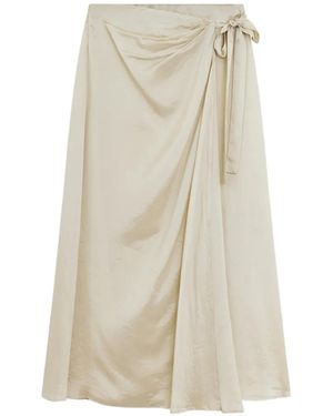 Aspesi Knot Tie Midi Skirt - White