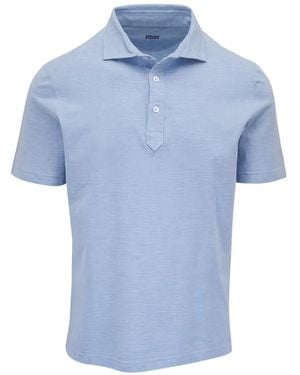 Fedeli Short-Sleeve Polo Shirt - Blue