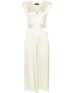 Fabiana Filippi Belted Satin Midi Dress - White