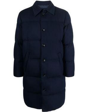 Kiton Padded Cashmere-Blend Coat - Blue