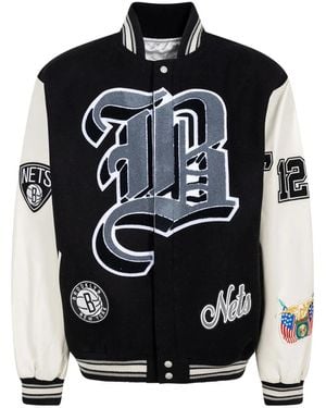 Jeff Hamilton X Brooklyn Nets Bomber Jacket - Black