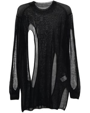 Yohji Yamamoto Semi-Sheer T-Shirt - Black