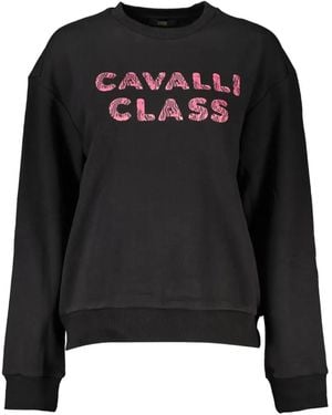 Roberto Cavalli Logo-Print Jumper - Black