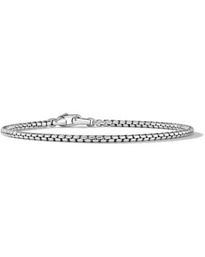 David Yurman Sterling Box Chain Bracelet (2.7Mm) - White