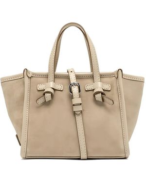 Gianni Chiarini Mini Miss Marcella Knot-Detail Tote Bag - Natural