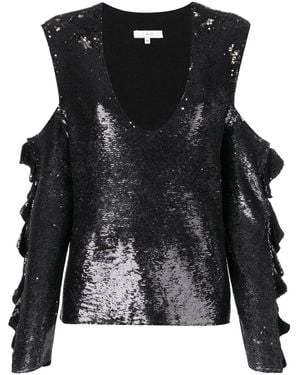 IRO Cut-Out Sequin Blouse - Black
