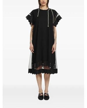 Simone Rocha Layered Laced Dress - Black