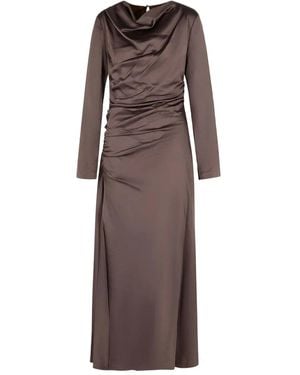 Jonathan Simkhai Cowl-Neck Draped Dress - Brown