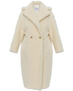 Max Mara Tedgirl Double-Breasted Coat - White