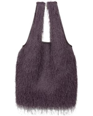 Dries Van Noten Ruffled Tote Bag - Purple