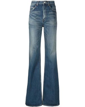 Saint Laurent ハイウエスト フレアジーンズ - ブルー