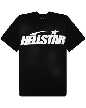 HELLSTAR Rhinestone-Embellished Logo T-Shirt - Black