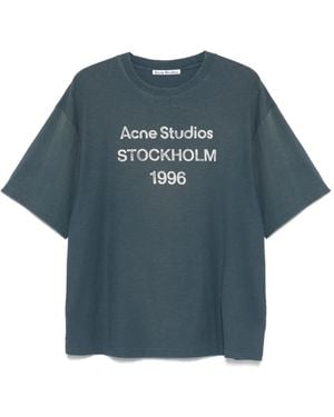 Acne Studios Cotton-Blend T-Shirt - Blue