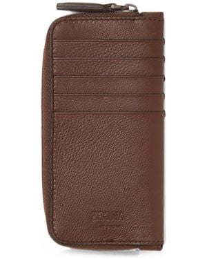 ZEGNA Secondskin Card Case - Brown