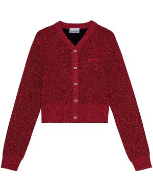 Ganni Sparkling Cardigan - Red