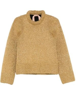 N°21 Jersey De Canalé Con Cuello Redondo - Neutro