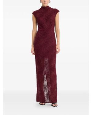 ROTATE BIRGER CHRISTENSEN Maxikleid Mit Blumen-Print - Rot