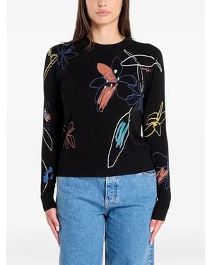 Desigual Arty Pullover Mit Blumenprint - Schwarz