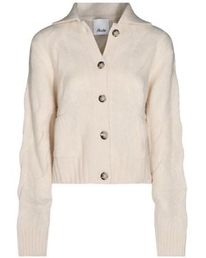 Allude Cable-Knit Button-Up Cardigan - White
