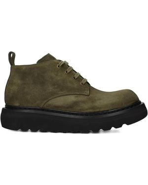 Premiata Lace-Up Suede Boots - Green