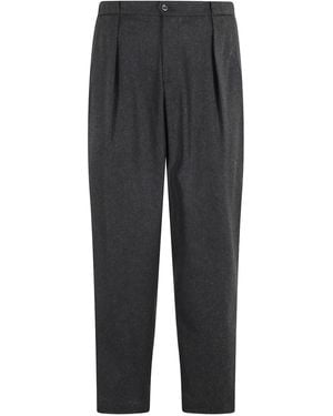 Briglia 1949 Pleated Wool-Cashmere Blend Trousers - Grey
