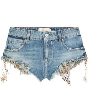 Blumarine Denim Mini Shorts - Blue