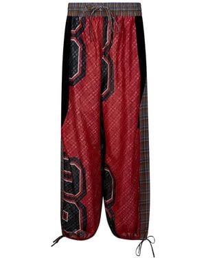 Chopova Lowena Pantalon De Jogging Basketball À Design Patchwork - Red