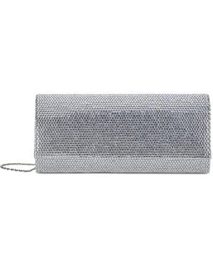 Twentyfourhaitch Crystal-Embellished Clutch Bag - Gray