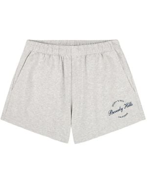 Sporty & Rich Ny Health Disco Elasticated Track Shorts - White