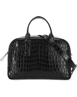 Tom Ford Shopper Mit Kroko-Optik - Schwarz