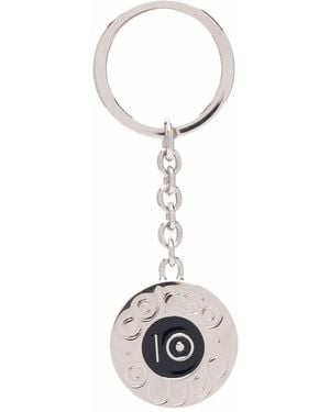 10 Corso Como Logo Charm Keyring - White