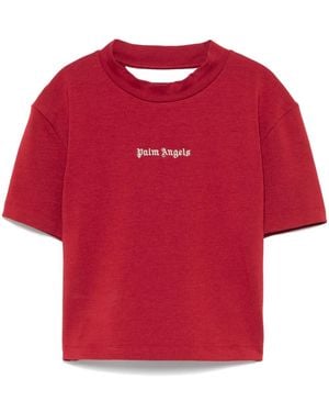 Palm Angels Logo-Embroidered T-Shirt