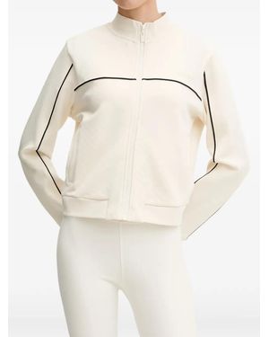 Guess Logo-Embroidered Piping Sweatshirt - Natural